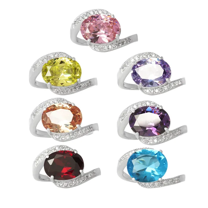 Teeda Rings RZ3490 Oval Cut CZ Ring