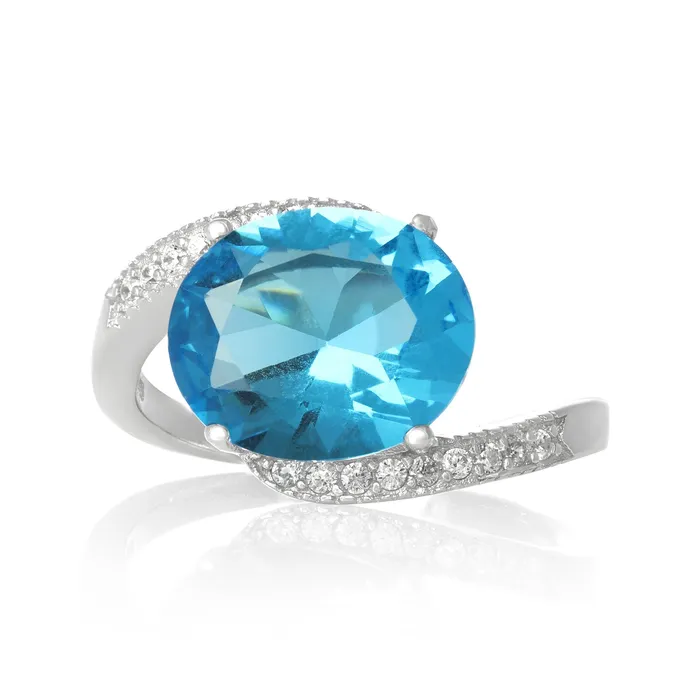 Teeda Rings RZ3490 Oval Cut CZ Ring
