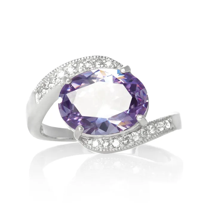 Teeda Rings RZ3490 Oval Cut CZ Ring