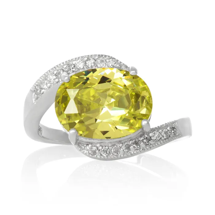 Teeda Rings RZ3490 Oval Cut CZ Ring