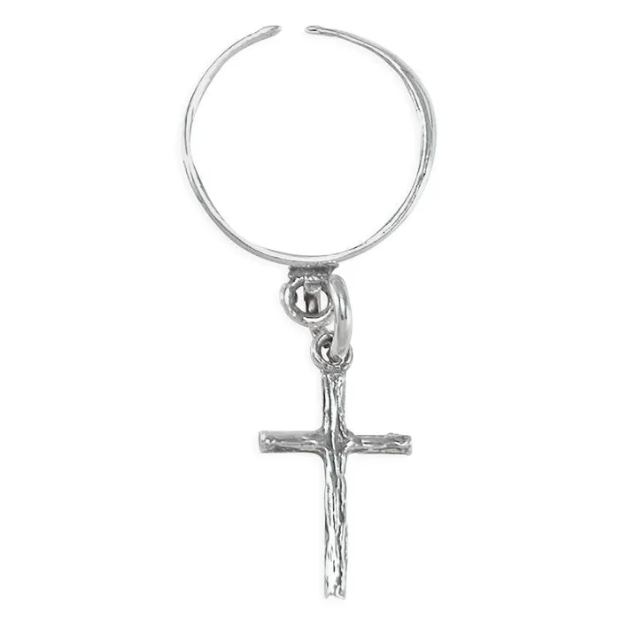 Teeda Rings TRC1110 Wooden Cross Charm Toe Ring