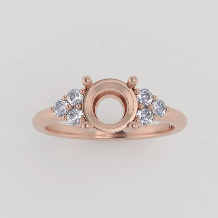 The Calisto 14k Rose Size 5 Stone MOS173 Green Ring Box Custom Engraving 0 VENVS Rings The Calisto 14k Rose Size 5 Stone MOS173 Green Ring Box Custom Engraving 0 VENVS Rings