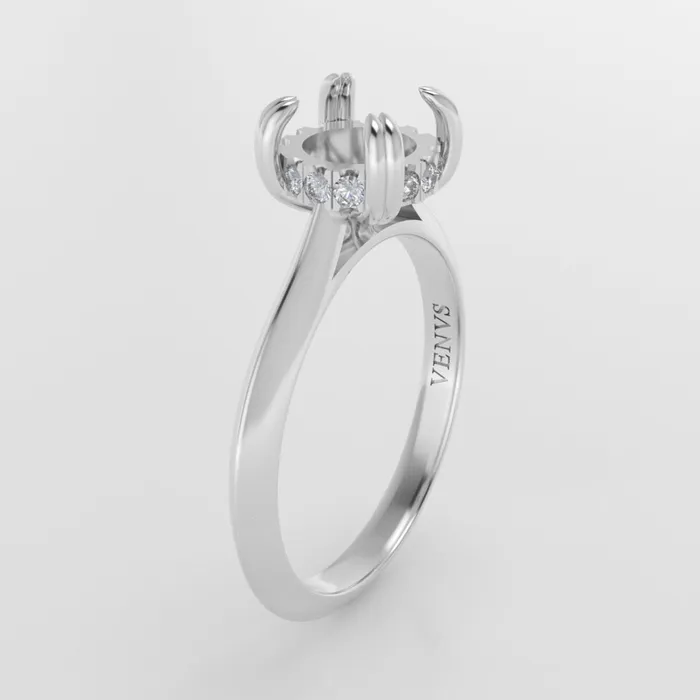 The Eden 18k Yellow Size 425 Stone Moissanite Oval 7x5mm Cinque Ring Box Custom Engraving 0 VENVS Rings The Eden 18k Yellow Size 425 Stone Moissanite Oval 7x5mm Cinque Ring Box Custom Engraving 0 VENVS Rings