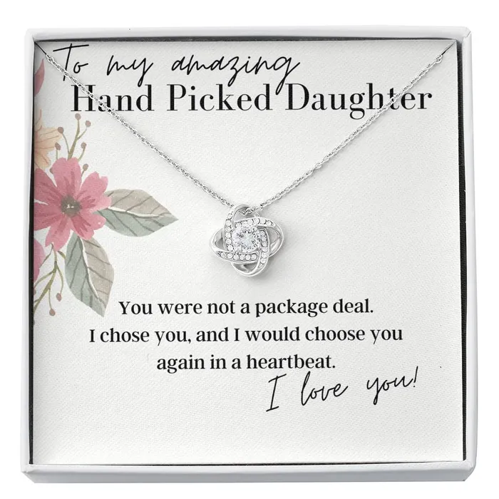 To My Amazing Hand Picked Daughter Love Knot Pendant Necklace ShineOn Fulfillment Necklaces To My Amazing Hand Picked Daughter Love Knot Pendant Necklace ShineOn Fulfillment Necklaces