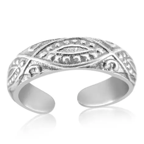TR2480 Diamond Paisley Toe Ring Teeda Rings