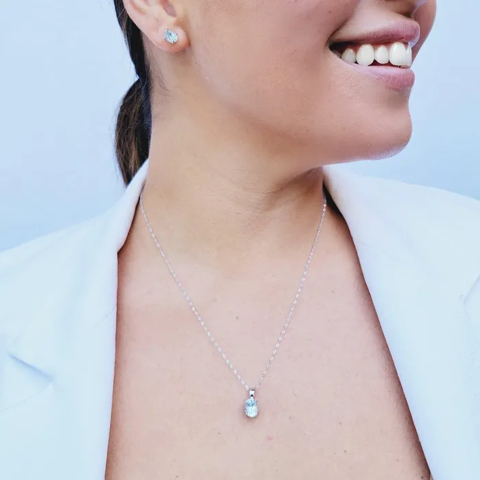 Uniquelan Jewelry Necklaces Natural Aquamarine Heart Necklace Uniquelan Jewelry Necklaces Natural Aquamarine Heart Necklace