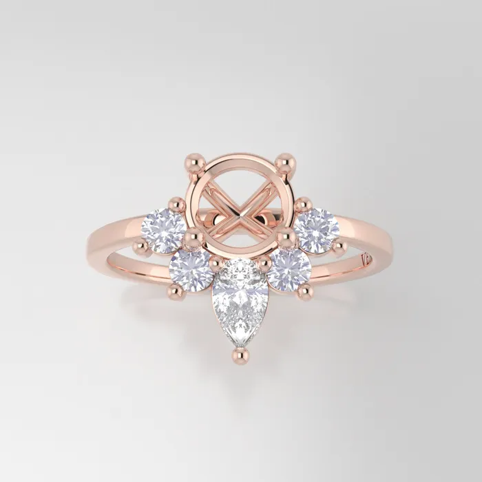 VENVS Rings The Celeste 14k Rose Size 4 Stone MOS41 Rainforest Ring Box Custom Engraving Forever 75 VENVS Rings The Celeste 14k Rose Size 4 Stone MOS41 Rainforest Ring Box Custom Engraving Forever 75