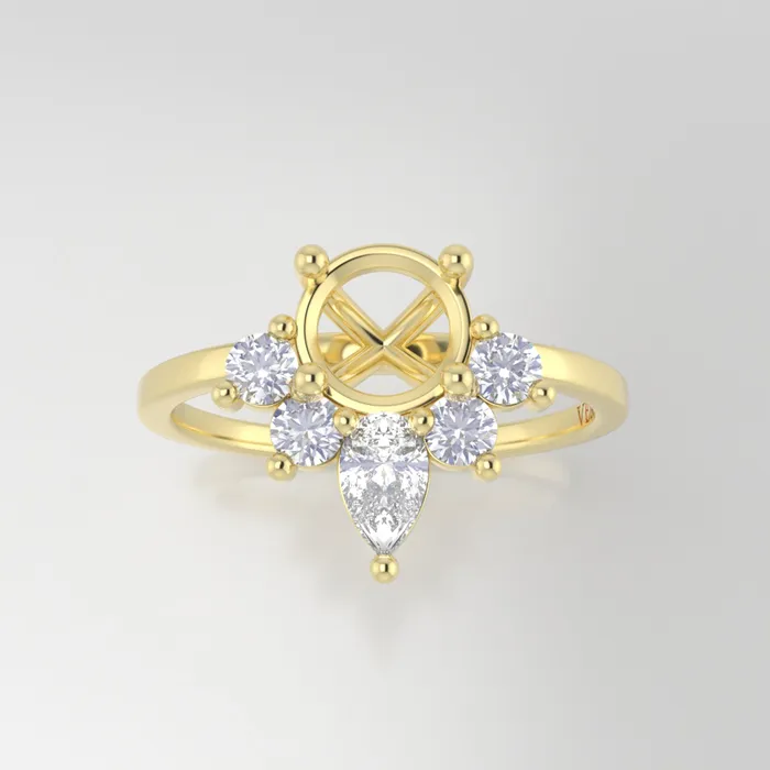 VENVS The Celeste 18k Yellow Size 8 Stone OP53 Antelope Ring Box Custom Engraving 0 Rings VENVS The Celeste 18k Yellow Size 8 Stone OP53 Antelope Ring Box Custom Engraving 0 Rings