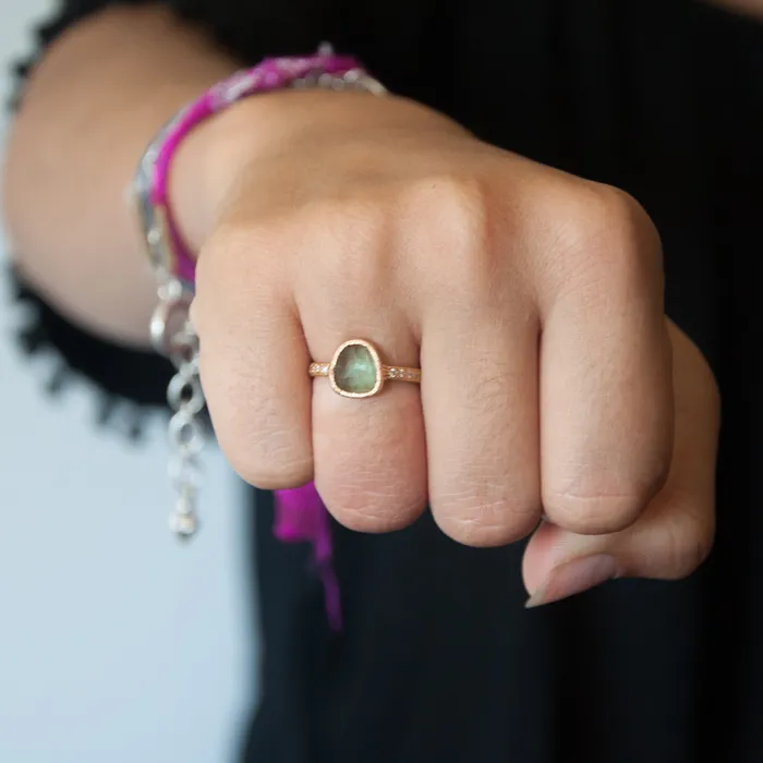 Vivien Frank Designs Rings Stella Ring with green tourmaline