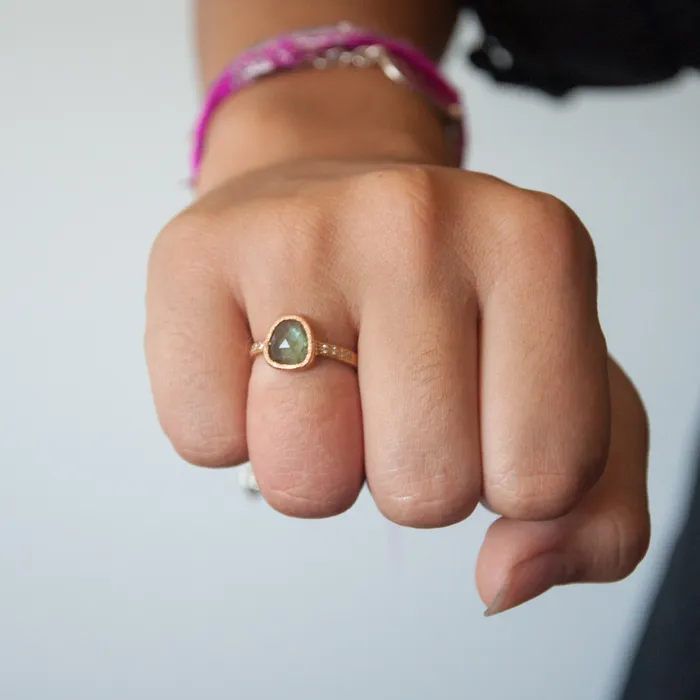 Vivien Frank Designs Rings Stella Ring with green tourmaline