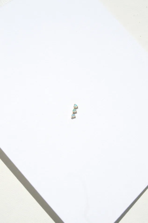 Wwake Earrings Opal 3Step Stud