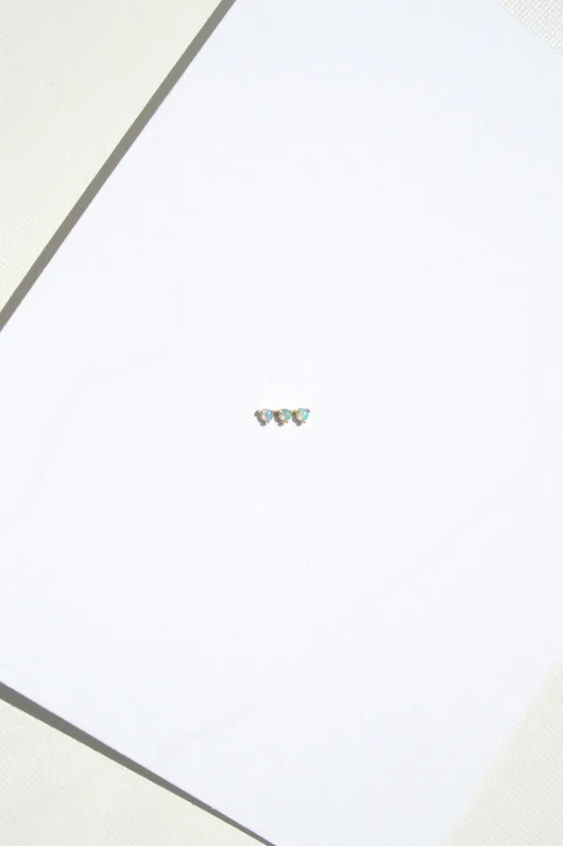 Wwake Earrings Opal 3Step Stud