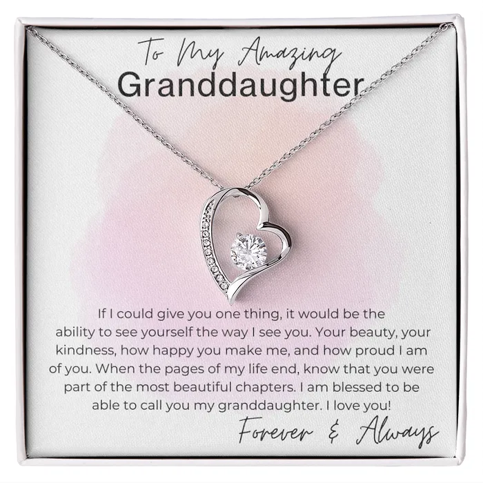 You are Beautiful and Kind Gift for Granddaughter Heart Pendant Necklace ShineOn Fulfillment Necklaces You are Beautiful and Kind Gift for Granddaughter Heart Pendant Necklace ShineOn Fulfillment Necklaces